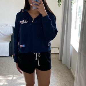 Roots Cropped Zip Up Jacket